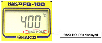 Display Sample of MAX HOLD Function